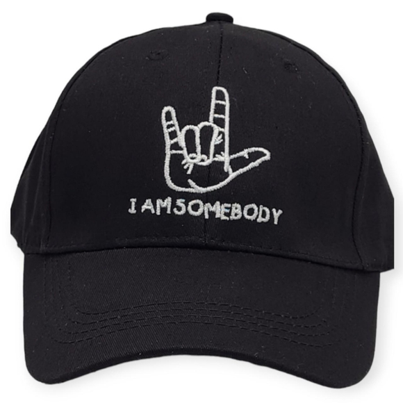 New Black Unisex I am Somebody Snapback Cap Hat - Picture 2 of 5
